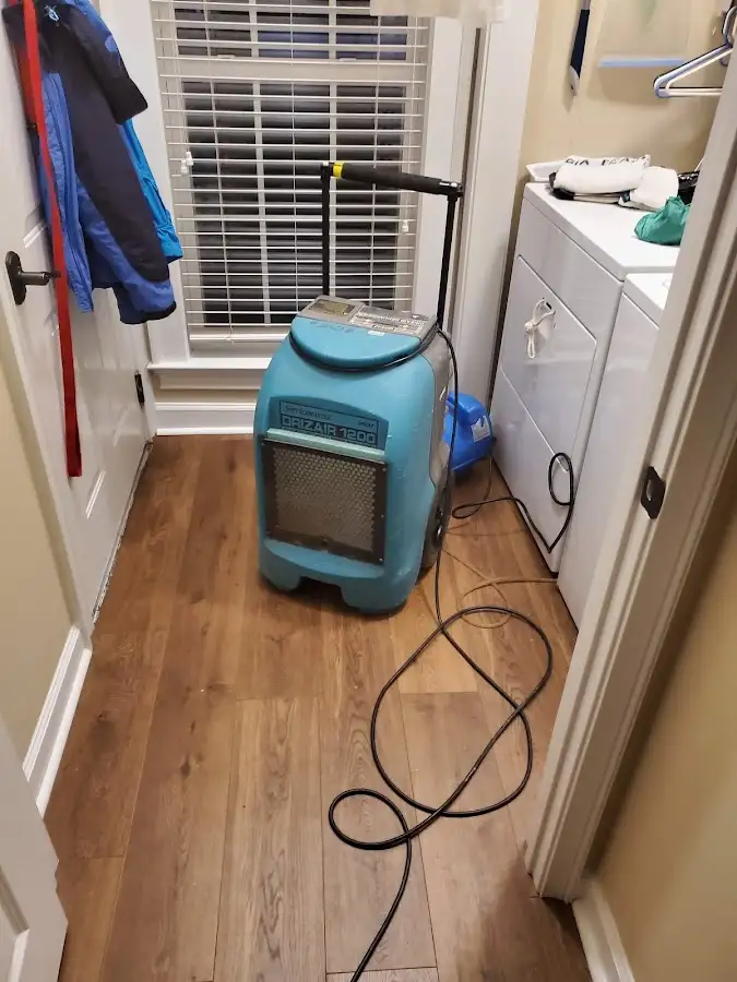Commercial dehumidifier deployed for Flood Damage Cleanup in Severn