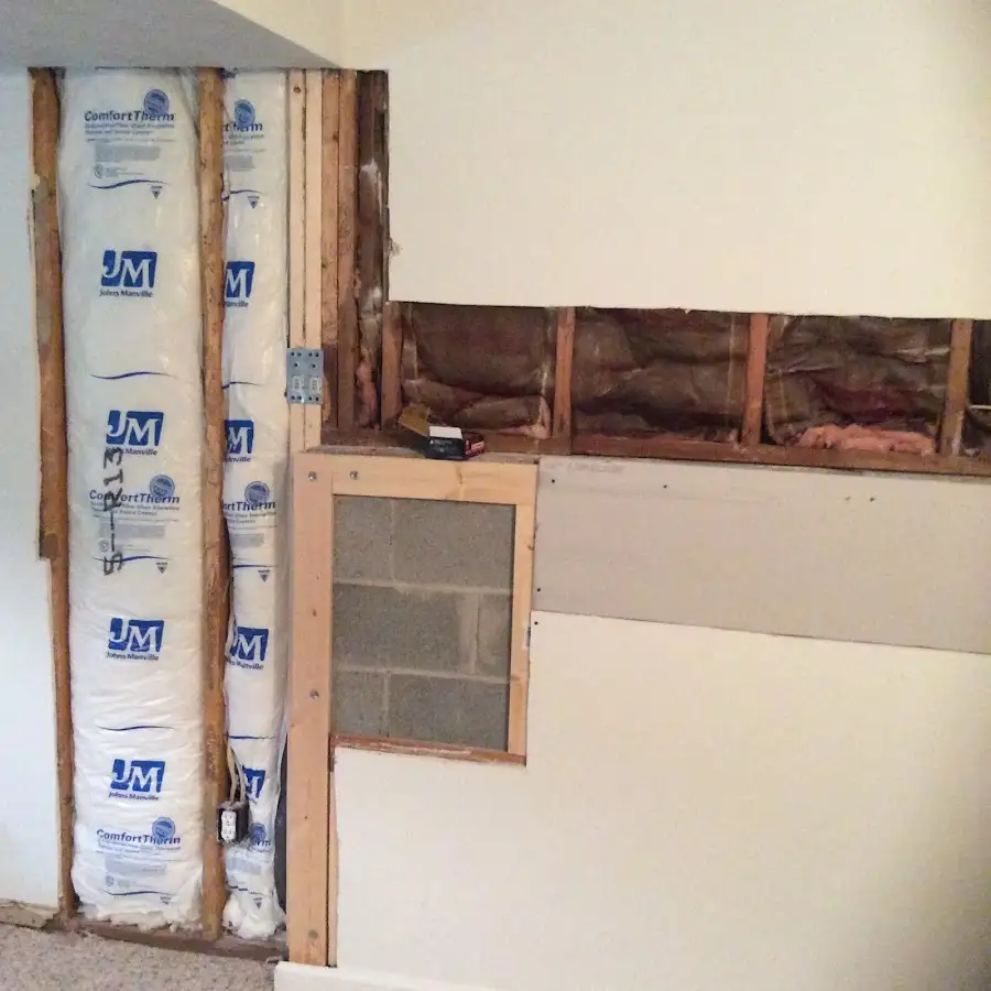 Wall insulation replacement during Contents Cleaning & Restoration in Severn